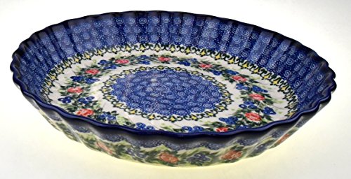 Click Here to See More Images Ceramika Boleslawiecka Kalich Original Polish Hand Made Pottery Small Pie Baker (10 Inches Diameter)