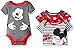 Disney Baby Boys' 3 Pack of Mickey Mouse Bodysuits, Red, 3/6 Months