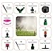 Homga Irrigation Drip Kit, Adjustable Automatic Micro Garden Irrigation System, Blank Distribution Tubing Hose Atomizing Nozzles Drippers Watering Drip Kit (75ft/20M)