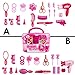 BUTEFO Kids Pretend Play Make up Kit, Fashion Play Set,Toys Kids Beauty Salon Set with Hairdryer Lipstick Mirror, Make-up Box