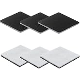 6 Pack Smoke Ashtray Filter Compatible with Holmes HAPF7-U8 Smoke Grabber Ashtray, Including Models Holmes HAP70, HAP75, HAP76 And Pollenex Models AT100, AT101