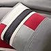 Mi Zone Cozy Comforter Set Geometric Stripes Vibrant Color Design All Season Bedding Matching Shams, Decorative Pillow, Full/Queen, Red/Grey, 4 Piece
