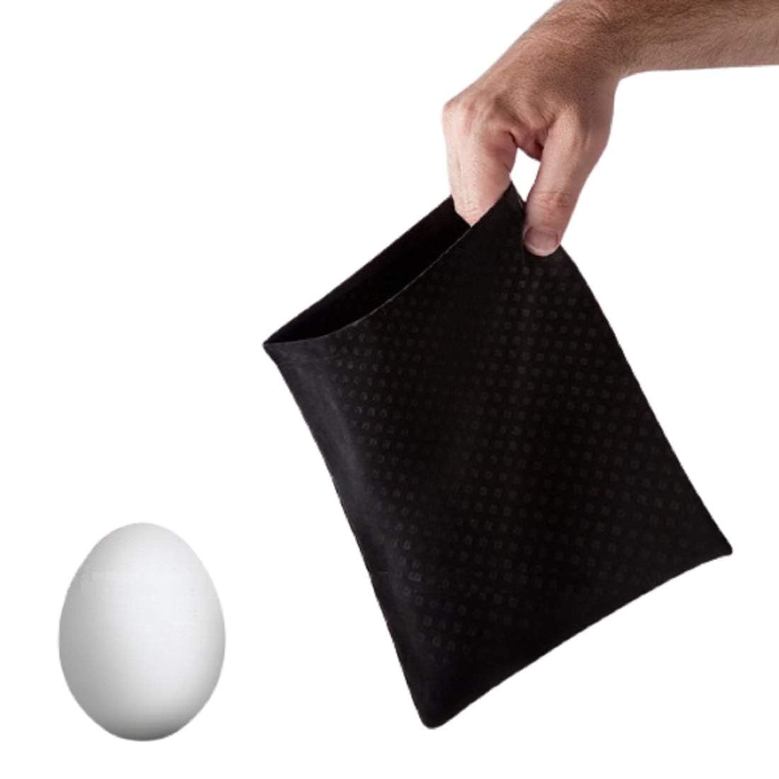 MilesMagic Magician's Malini Eggs Bag with Egg | Egg Vanishing Gimmick | Visual Illusion Routines for Real Close Up Street or Stage Mentalism Magic Tricks