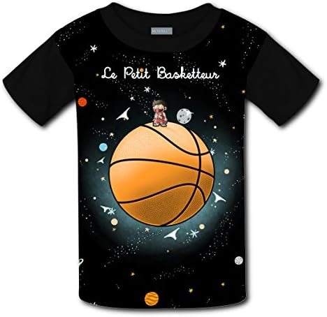 Cartoon Basketball T-Shirt Unisex Kids Tee Shirt Fashion Crew Neck Tops
