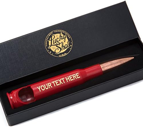 Personalizable 50 Caliber BMG Real Bullet Bottle Opener in Red