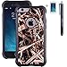 iPhone 6 6s Case True Color® Grass Hunter Real HD Tree Camo Emboss Printed Impact Resistant TPU Protective Anti-slip Grip Snap-On Soft Rugged Cover for iPhone 6 6s (4.7”)+FREE Stylus & ScreenProtector
