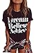 ZAWAPEMIA Womens Graphic Tees Dream Believe Achieve T Motivational T-Shirt S Black