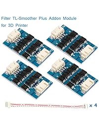 MakerHawk   Filtro 3D para eliminación de patrones, filtro de filtro, filtro de clipación de motor 3D, reprap MK8 I3, 4 unidades, TL Smoother Plus