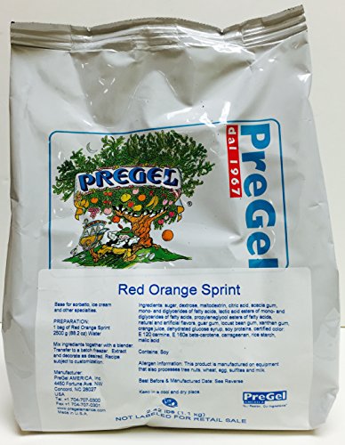 PreGel Red Orange Sprint for Sorbetto & Ice Cream – 2.42 Lbs