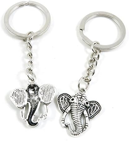 10 x Keychain Keyring Key Ring Chain Jewelry Findings S9QE4 Thai Elephant Head