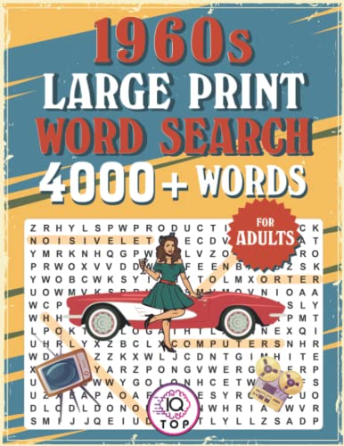 Mua Large Print 1960s Word Search for Adults: 4000+ Words The Fabulous ...