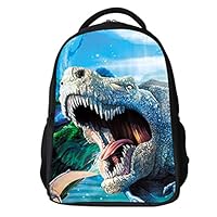 Datomarry Kids Blue Dinosaur Outdoor Travel Adventure Zoo Backpack Schoolbag