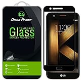[2-Pack] LG K20 V / K20V (Verizon) Screen Protector, (Full Screen Coverage) Dmax Armor [Tempered Glass] Anti-Scratch, Anti-Fingerprint, Bubble Free, (Black)