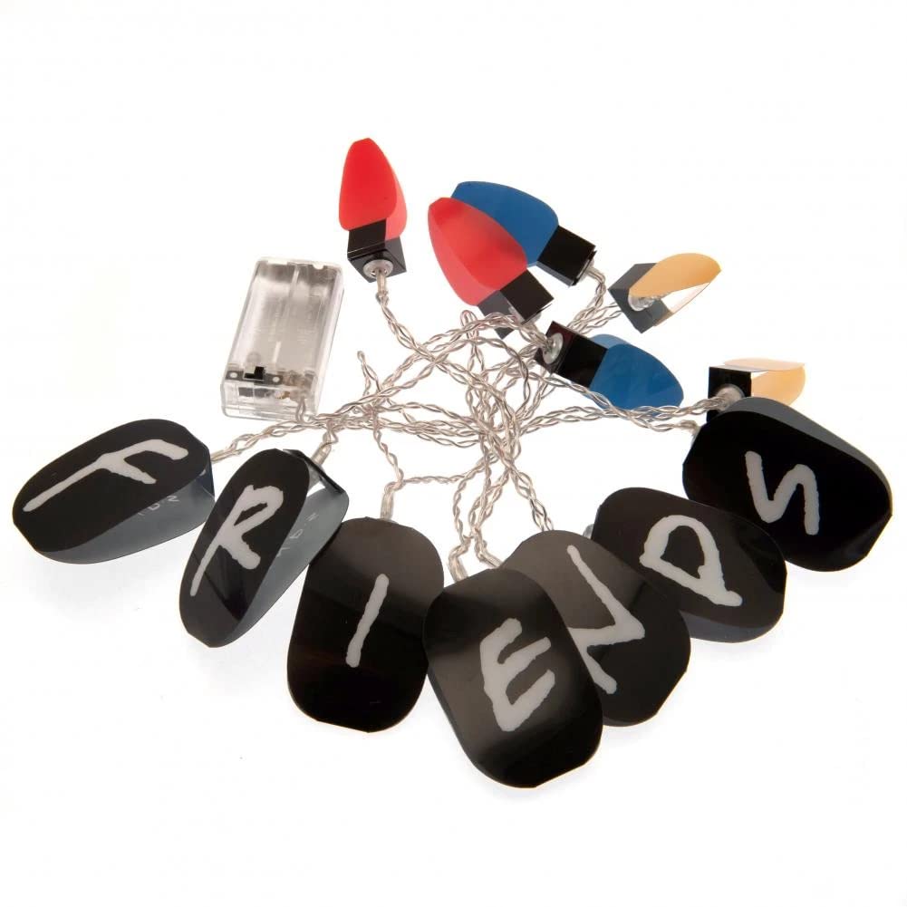 Groovy Uk Friends 2D String Lights, Black/Blue/Red/White/Yellow