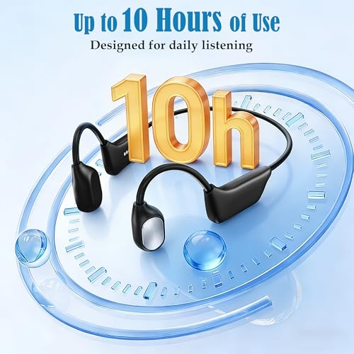 Bone Conduction Personal Sound Amplifier - Open-Ear Design for Comfortable Daily Use, Ultra Lightweight 25g, Up to 10-Hour Battery, IPX5 Water Resistant, No Bluetooth
