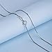 SWOPAN 925 Sterling Silver 0.8MM Italian Box Chain Necklace with Platinum or 18K White Gold Plated Chain Super Thin Lightweight Strong - Spring Ring Clasp - 16