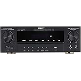 SOBATTY Stereo Receivers,5.1 Channels Audio Amplifier with HDMI,Optical/Coaxial,Bluetooth/USB,RCA,AC-3 Input,Subwoofer Output for Karaoke,Home,Theater Speakers(Non-Dolby/DTS)