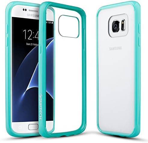 SUPTECH Galaxy S7 Edge Case [Drop Protection][Minimalistic] Samsung S7 Edge Case Clear Back Cover [Shock Absorbing] Bumper for Samsung Galaxy S7 Edge (Mint)
