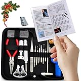 Watch Repair Kit with 51 PAGE Professional manual BOOK-Includes Spring Bar,Battery Replacement,Link Pin &amp; Strap,Band Removal Tool