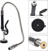 KOET Pre-Rinse Spray Head Pull Down Faucet High Pressure Stainless Steel 1/2" view 5