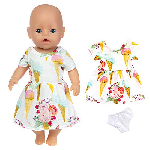 ZITA ELEMENT 5 Sets 15 Inch to 16 Inch Baby Doll Clothes with Dress Bikini Swimsuits Jumpsuit Headband and hathat for New Born Baby Dolls and Bitty Baby Dolls Clothing Outfits and Accessories