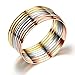 Carweilon 18K Gold Smooth Exquisite Cuff Bangle Bracelet Jewelry Set Jewelry Gift For Women 18K Gold, 8.4inch