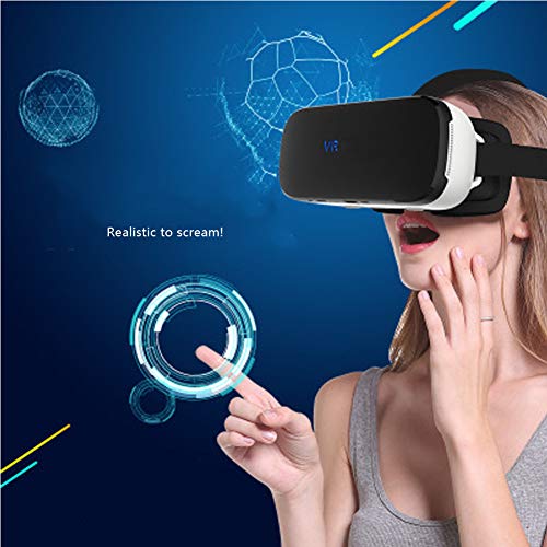 All-in-one VR Gaming Headset Glasses, Virtual Reality Headset VR Headset 3D VR Glasses for PC Game, Built-in Nibiru 2.10.002 Operating System, 1080P HD Resolution, 12.8G Storage, Aspherical Lens