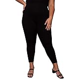 Sosik Women's Plus Size Patch Pocket High Waist Stretch Tummy Control Legging
