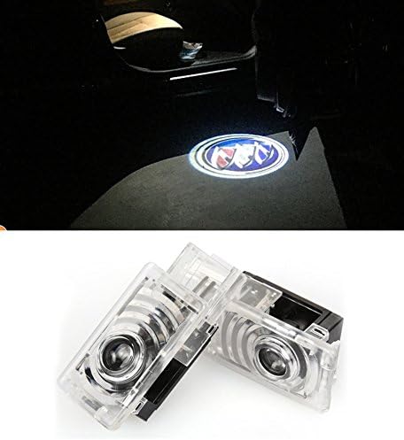 TF 2pcs Universal Wireless Car Projection LED Projector Door Shadow Light Welcome Light Laser Emblem Logo Lamps Kit, No Drilling Required (For Buick)