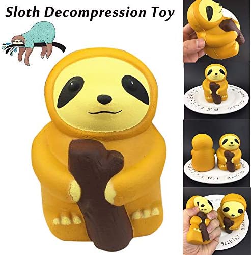 LtrottedJ 1PC Cute Sloth Decompression Slow Rising Squeeze Relieve Squishies Toys