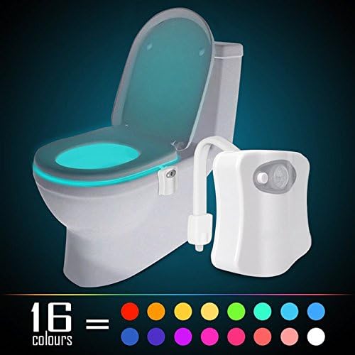 Led Toilet Light, 16-Color Motion Activated LED Toilet Seat Nightlight, Motion Sensor Toilet Bowl Light, 5 Stage Dimmer, Splash Proof - by lowpriceever