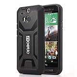 HTC One M8 Case - Poetic HTC One M8 Case [Revolution Series] - [Heavy Duty] [Dual Layer] Complete Protection Hybrid Case with Built-In Screen Protector for HTC One M8 Black (3 Year Manufacturer Warranty From Poetic)