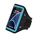 iPhone X/Galaxy S7 / S10 Edge Armband - LOVPHONE Easy Fitting Sport Running Exercise Gym Sportband with Key Holder & Card Slot,Water Resistant and Sweat-proof (Blue)