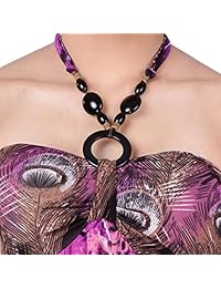 Vestidos para mujer - Maxi vestidos de cuello medio con sujetador acolchado - Talla única para EE. UU. 6-12 - toda la longitud de 53.9 in - [MD202]