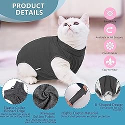 SUNFURA Cat Recovery Suit, Cat Onesie for Cats