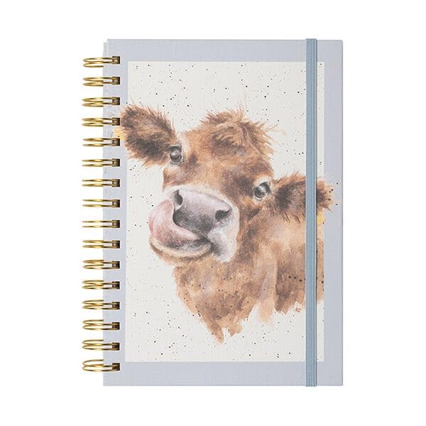 Wrendale Designs by Hannah Dale - Mooo Illustrated Spiral Bound Lined Notebook - A5