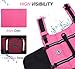 Vivaglory Ripstop Dog Life Jacket, Reflective & Adjustable Preserver Vest with Enhanced Buoyancy & Rescue Handle, Pink, Large