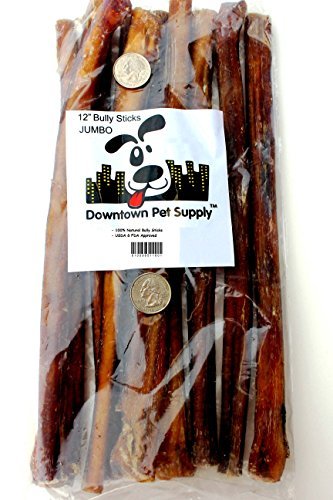 12" inch Premium Bully Pizzle Sticks, Jumbo Extra Thick 5 Pack, 10 Pack, 15 Pack, or 24 Pack - Downtown Pet SupplyTM (15 Pack)