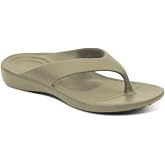 Aetrex Maui Orthopedic Mens Flip Flops - Arch Support Shock Absorption w/UltraSKY EVA Foam Pressure Relief Water-Friendly Flip Flops for Men