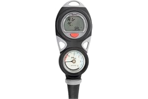 MARES Mission Puck 2 Dive Computer Console for Scuba Diving | Includes Puck Computer and Compact Pressure Gauge (414420)