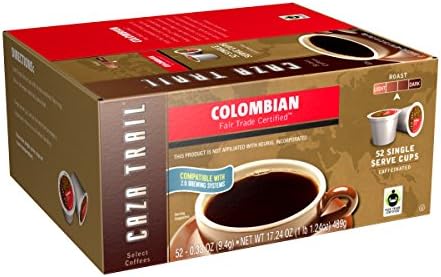 Caza Trail Coffee, Colombian, 52 Single Serve Cups