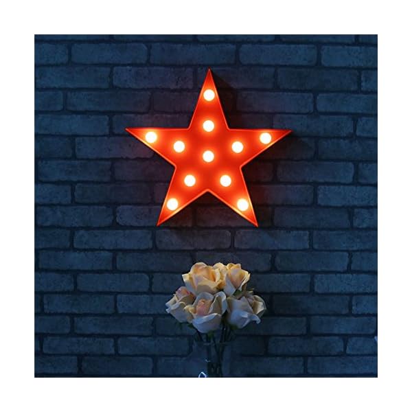 Marquee Light Star Shaped LED plastic SignLighted Marquee STAR Sign