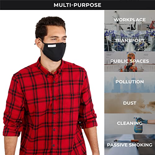 Sonovia Reusable Face Mask with Patented Breathable Fabric, Unisex