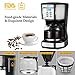 Drip Coffee Machine, IKICH 12 Cup Coffee Maker, 24h Programmable Smart Drip Coffeemaker Coffee Brewer with Glass Thermal Carafe, Permanent Filter and Stainless Steel Decoration for Home and Office