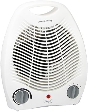 Vie Air 1500W Portable 2-Settings White Office Fan Heater with Adjustable Thermostat