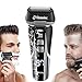 Electric Razor for Men Wet & Dry Cordless Foil Shaver Rechargeable with Precision Beard Trimmer 3D Flexible Waterproof Head