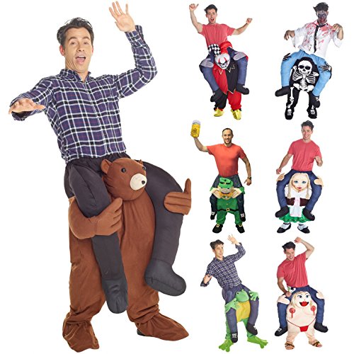 Morphsuits men s teddy piggyback costume adult, brown, …