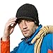 Home Prefer Men's Winter Hat Thick Knit Beanie Cap with Visor Newsboy Beanie Hat Dark Gray