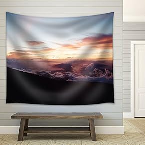 Splendid Clouds at Sunset - Fabric Wall Tapestry Home Decor - 51x60 inches