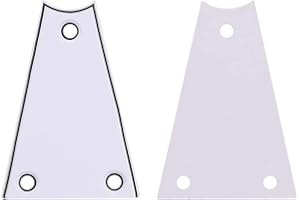 PATIKIL Guitar Rod Cover Plate 3 Holes White for Electric Guitar Bass Accessory 2pcs